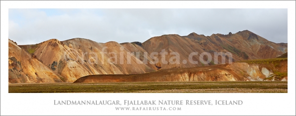 Multicolored rhyolite mountains in Landmannalaugar