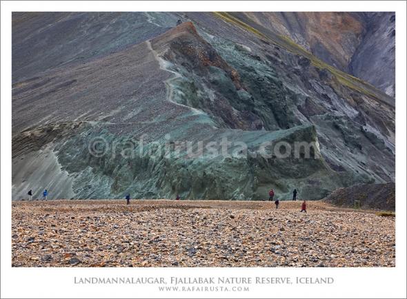 Multicolored rhyolite mountains in Landmannalaugar