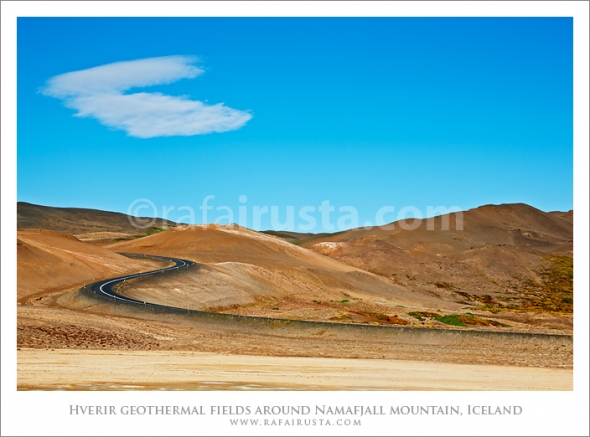 Hverir geothermal fields around Namafjall mountain, Myvatn lake area Iceland