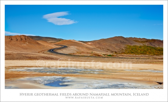 Hverir geothermal fields around Namafjall mountain, Myvatn lake area Iceland