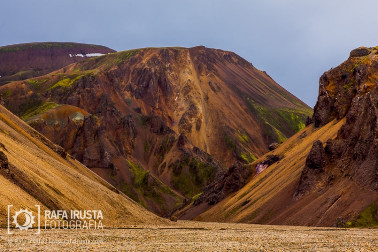 Multicolored rhyolite mountains in Landmannalaugar