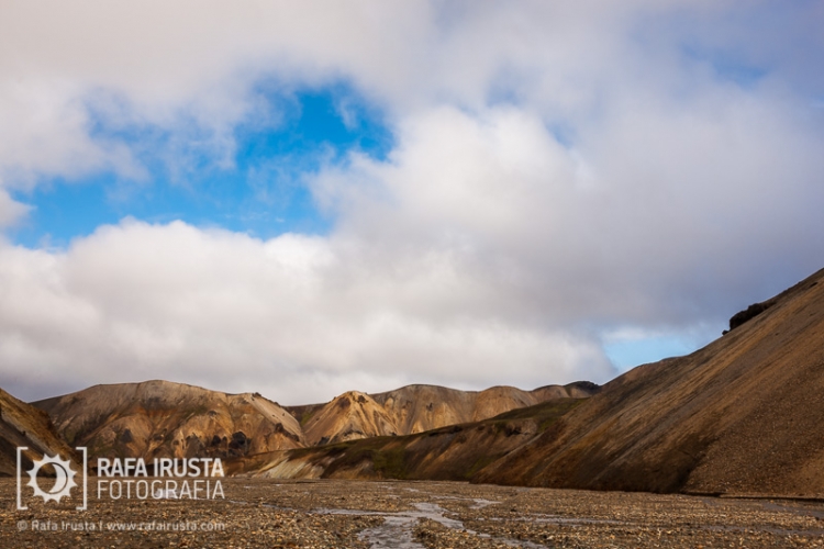 Multicolored rhyolite mountains in Landmannalaugar