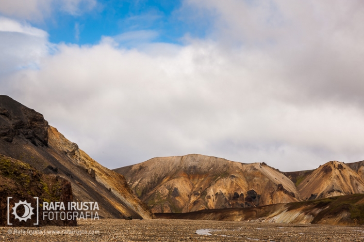 Multicolored rhyolite mountains in Landmannalaugar