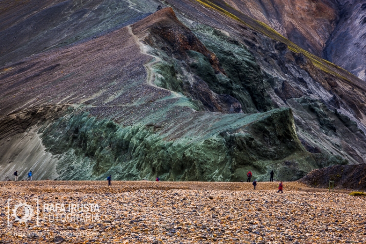 Multicolored rhyolite mountains in Landmannalaugar