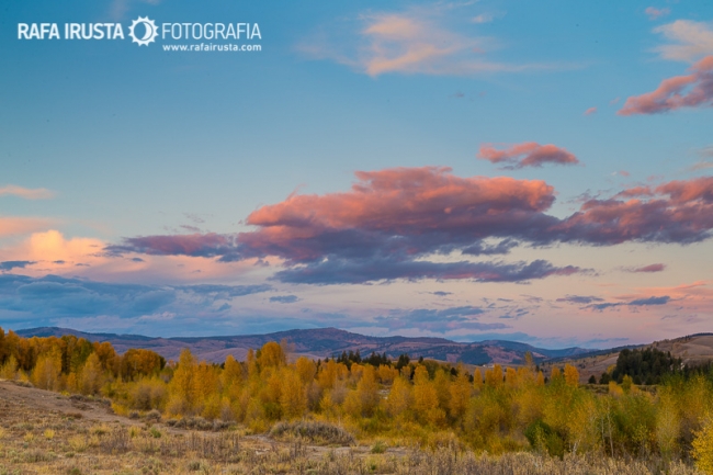 Sunset in Gros Ventre Road