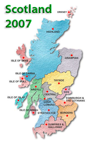 Mapa Escocia