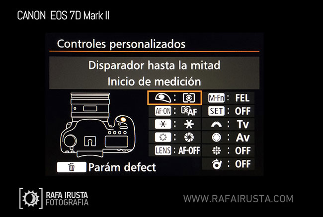 Probando Canon EOS 7D Mark II, controles personalizados