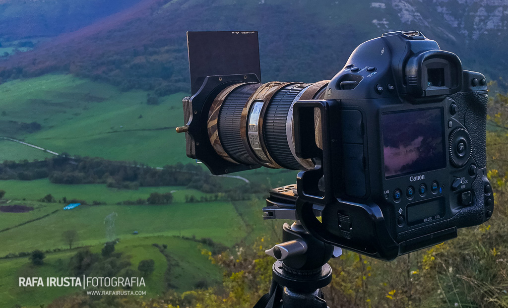 Canon EOS-1DX, 70-200mm f/2.8L IS II, portafiltros y filtro Ray Masters