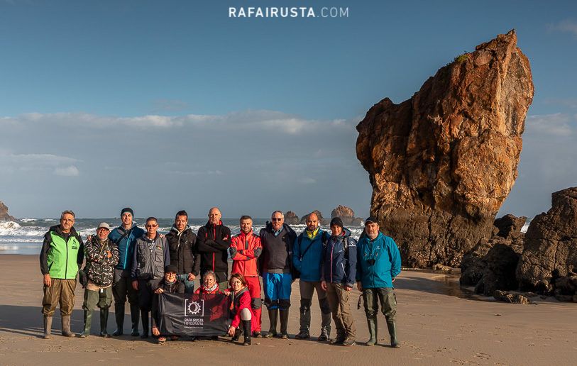 Taller Fotografía Costa Asturias octubre 2018, foto de grupo