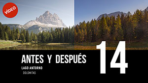 ANTES Y DESPUÉS [14]: Lago Antorno, Dolomitas